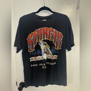 Vintage Sturgis 2000 Harley Davidson T Shirt Black Hills Rally Wolf Biker Sz L